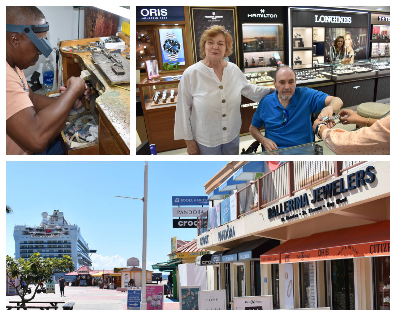 Ballerina Jewelers St Maarten Cruiseship Port exterior 1289