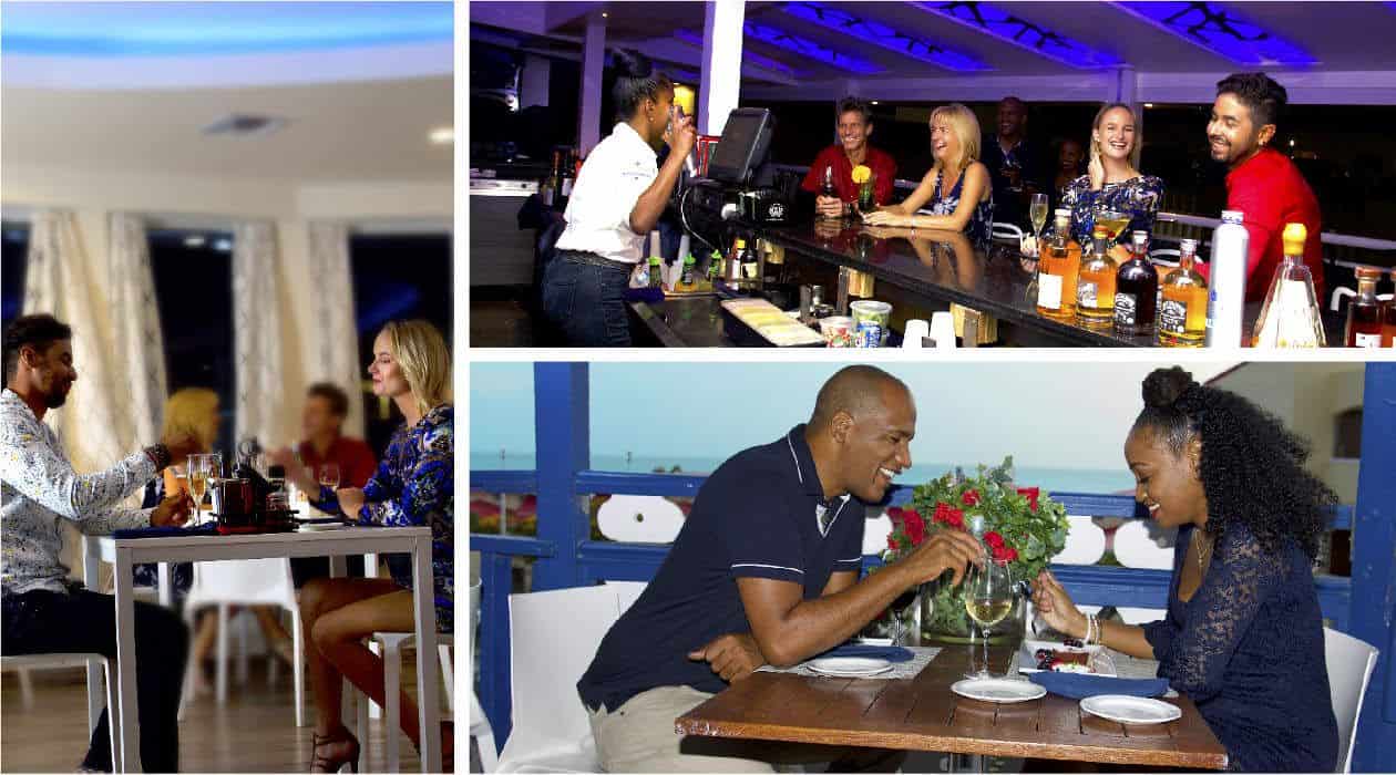 isola italian restaurant sint maarten guests collage