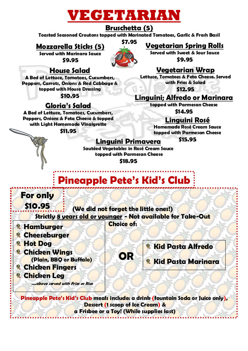 St. Maarten StMartin Portal PINEAPPLE PETE