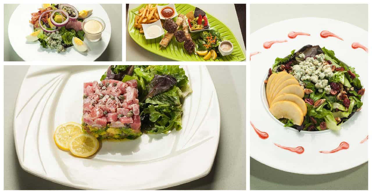 rendezvous lounge st maarten salads collage 1